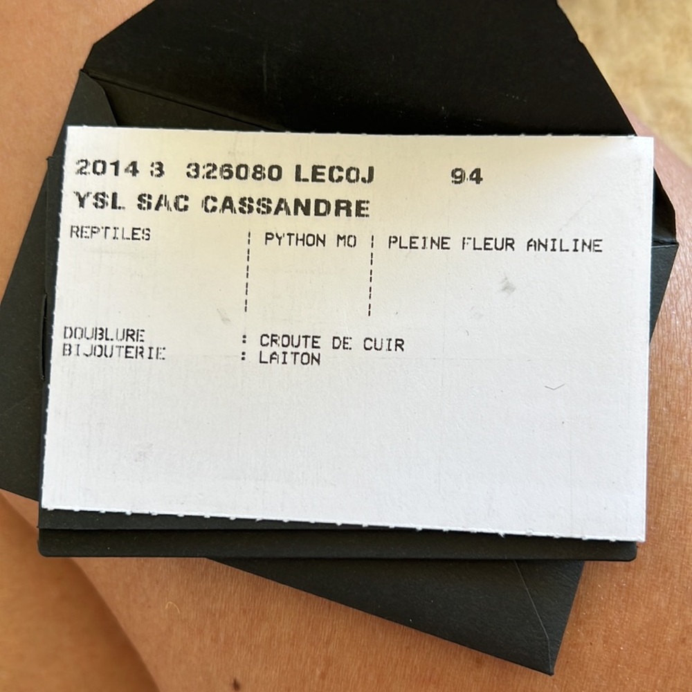 Saint Laurent Red And Black Python Clutch - image 3